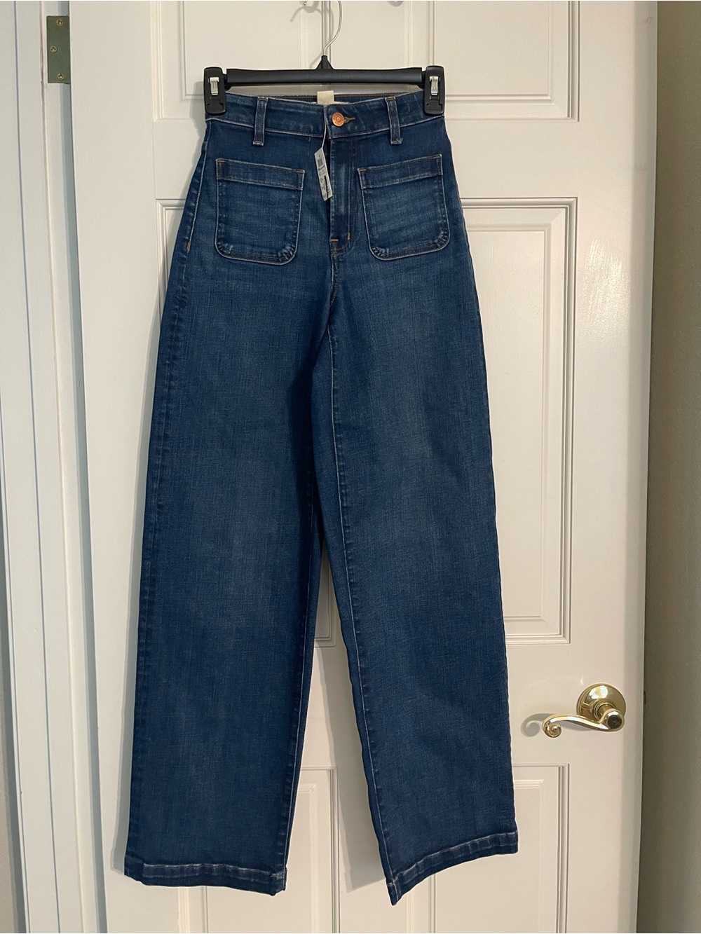 Madewell Dark Blue High-Rise Wide-Leg Jeans